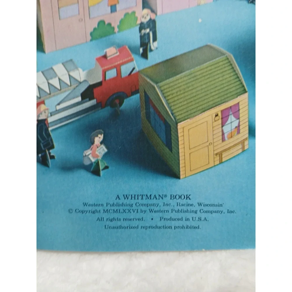 VTG 1976 Whitman Tiny Neighborhood Press-Out Book #1917‎ Unused Punch Out Set